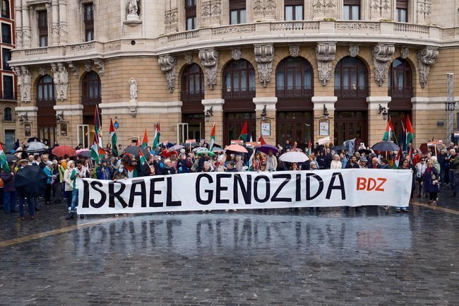 Пропалестинский протест в Бильбао, Испания