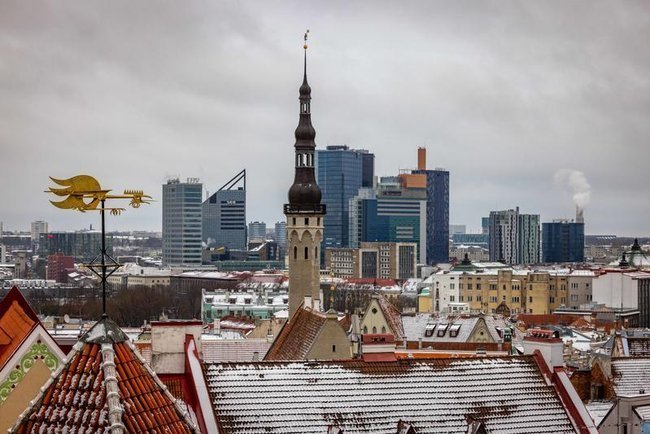Вид на Старый город Таллина, Эстония
