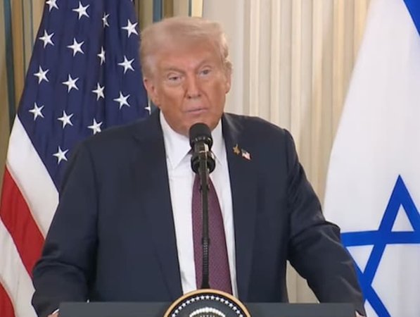 Пресс-конференция Дональда Трампа и Биньямина Нетаниягу