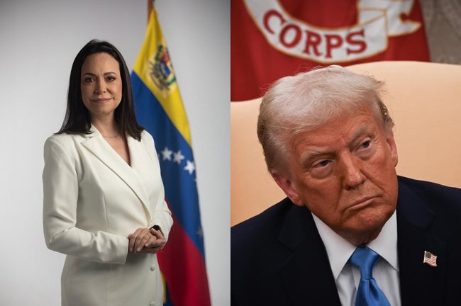 Мария Корина Мачадо и Дональд Трамп