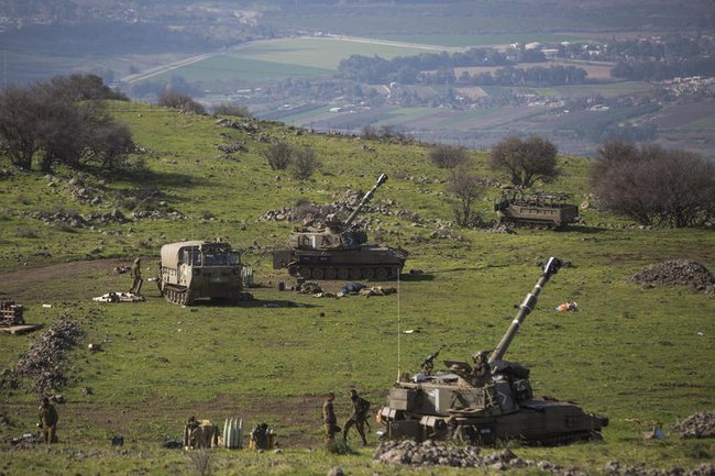 Израильские танки на границе с Ливаном