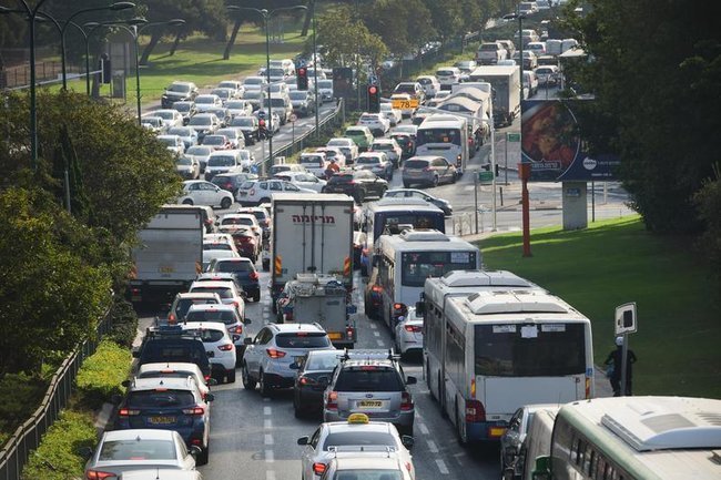Пробки в Тель-Авиве.