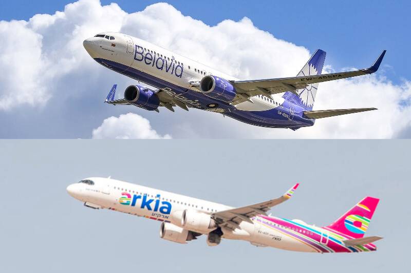 Самолеты компаний Аркиа и Белавиа