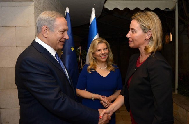 Федерика Могерини, Биньямин и Сара Нетаниягу