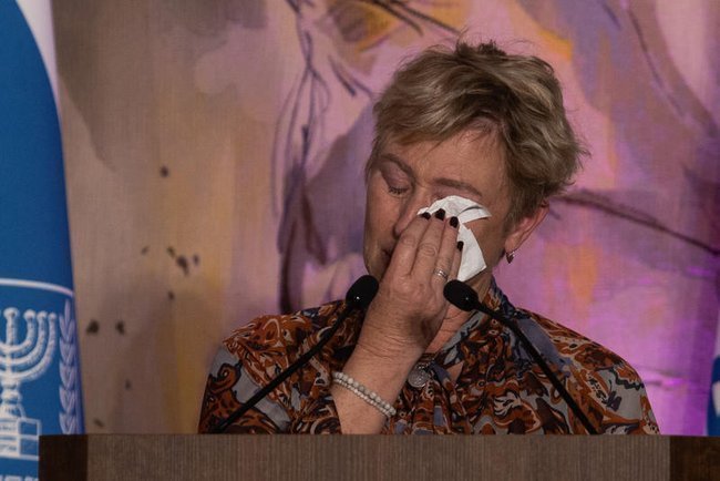 Мать погибшего заложника Йотама Хаима Ирис Хаим.