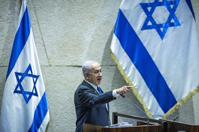 Премьер-министр Израиля Биньямин Нетаниягу в Кнессете.