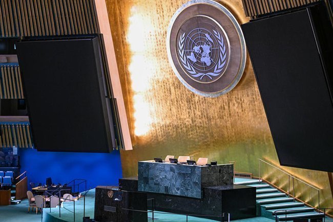 Зал Генеральной Ассамблеи ООН в Нью-Йорке