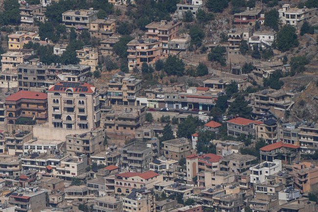 Вид на друзские деревни на юге Сирии.