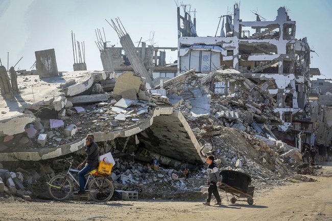 Разрушенные здания в секторе Газа