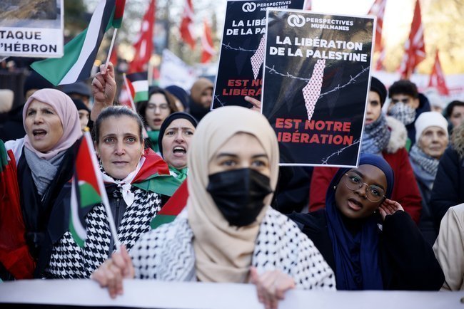 Антиизраильская демонстрация во Франции.