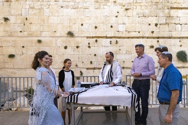 Совместная молитва у Стены Плача.