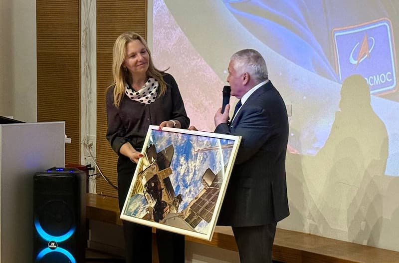 Космонавт Федор Юрчихин на выступлении в Нетании.