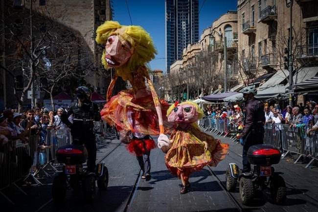 Ежегодный пуримский парад в Иерусалиме во время еврейского праздника Пурим, 2025 год