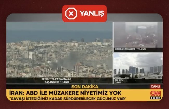 снимок экрана телеэфира турецкого CNN