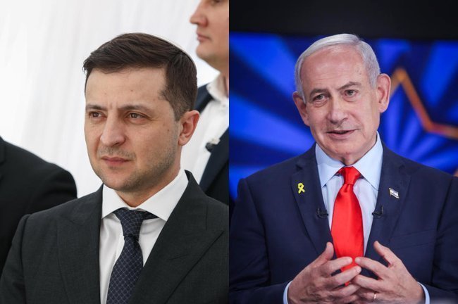 Президент Украины Владимир Зеленский и премьер-министр Израиля Биньямин Нетаниягу