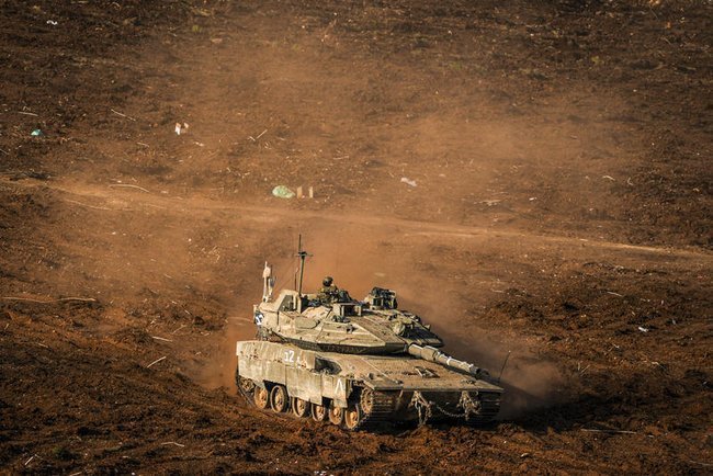 Израильские танки у границы с Ливаном