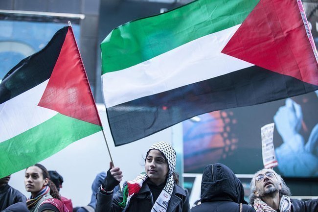 Пропалестинские демонстраны 