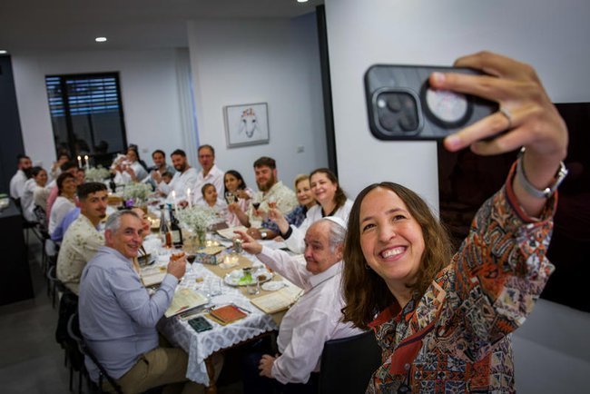 Израильтяне во время пасхального седера