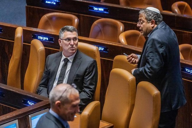 Министр национальной безопасности Итамар Бен Гвир и министр иностранных дел Гидеон Саар.