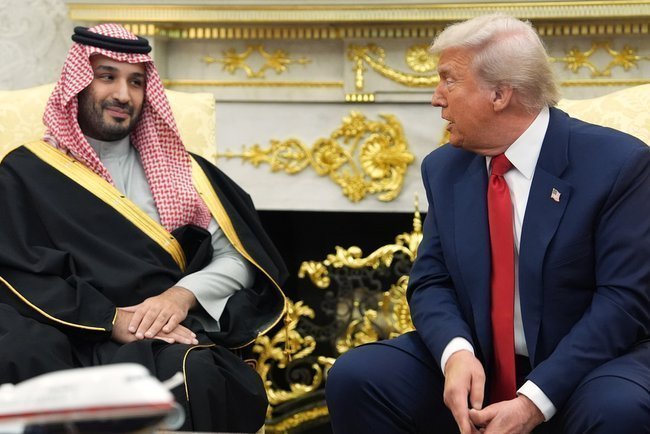 Президент США Дональд Трамп и наследный принц Саудовской Аравии Мохаммед бин Салман в Белом доме.
