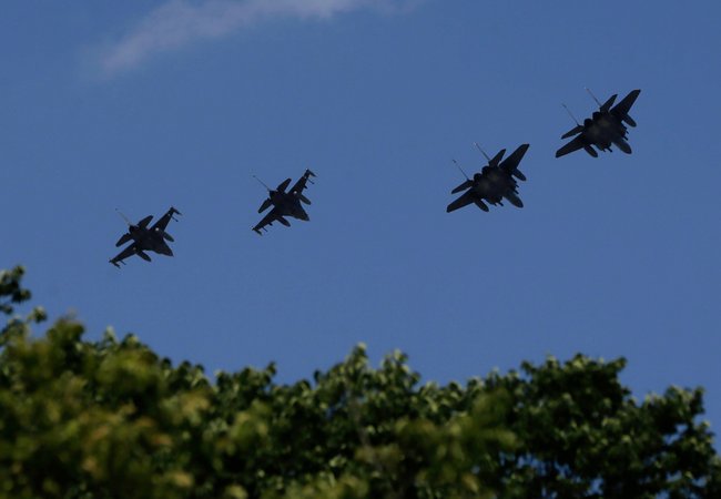 Истребители военно-воздушных сил США.