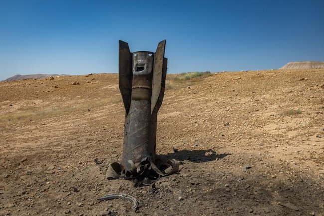 Иранская баллистическая ракета, упавшая на открытой местности в Иудее и Самарии.